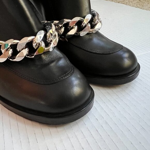 Givenchy Chain Chelsea black leather boots size 39 - Picture 9 of 10